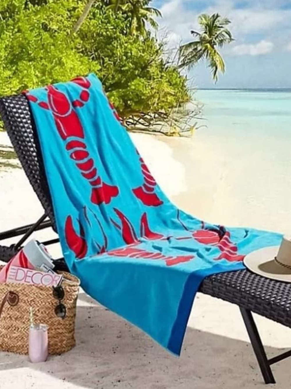 2 Lobster Beach Towel large size - 2 count
